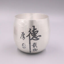 Pure Real S999 Silver Cup Crafts Healthy For Family Silver Water Cup Tea Cup picture
