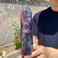 1.4LB  Natural Fluorite Crystal Column Magic Wand Obelisk Point Earth Healing picture
