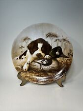 Knowles Collectible Plate The Springer Spaniel 1987 Lynn Kaatz(WITH BRASS STAND) picture