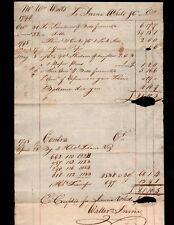 1794 & 1795 acctg. William Watts Prince George, VA & Irvine White - Tobacco Sale picture