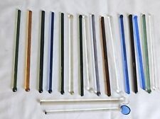 Vintage Set of 18 Colored Glass Stir Swizzle Sticks ~ 6