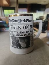 Men Walk On Moon New York Times Newspaper Mug Stein 1969 Apollo 11 * picture