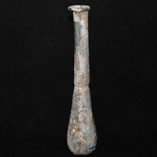 Ancient Roman Glass Vessel Bottle in Perfect Condition with Long Neck picture
