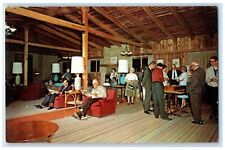 c1960's Cherokee Village Lounge Library Interior Arkansas AR Vintage Postcard picture