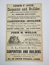 1887 Lynn Massachusetts Advertisement Builders Hyde Southworth Dean Elder Lee  picture