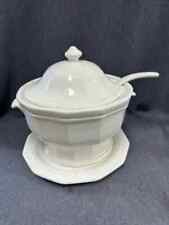 Vintage Pfaltzgraff “Heritage” White Soup Tureen With Ladle, Lid picture