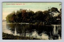 Logansport IN-Indiana, Kienly's Island, Antique, Vintage Postcard picture