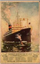 Vintage Postcard Orient Round the World Dollar Steamship Line C1920s  picture