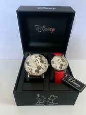 New Authentic Disney Mickey and Minnie Mouse His Hers Boxed Watch Set with Tags picture