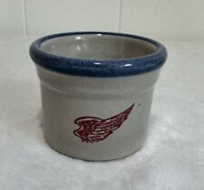 Vintage Red Wing Stoneware Miniature Crock 2.25” Minnesota Blue Rim picture