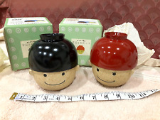 Japan collectable rice & soup bowl set kawaii wedding gift meoto chawan Manpuku picture