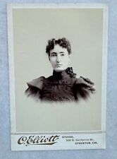 Antique Cabinet Card Woman ~ O. Elliott Studio California Street, Stockton CA picture