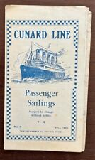 CUNARD Passenger Sailings. #2, April 1928 picture