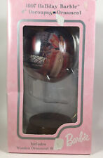 1997 Holiday Barbie Decoupage Ornament Christmas Cute Bright & Stand NIB winter picture