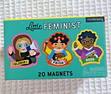 NEW Mudpuppy Little Feminist 20 cute magnets heavy cardboard - women girl leader picture