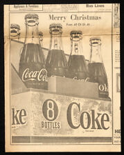 1968 COKE COCA-COLA Soda 8-Bottle Carton Vtg Newspaper PRINT AD picture