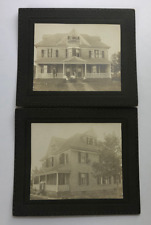 Two 1920's Edwardian Antique Photo House..Family Members Woman Children..Conn.? picture