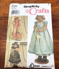 Simplicity Crafts Pattern Decorative Bear and Clothes 32” Pattern 9695 picture