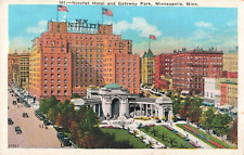 Minneapolis MN Minnesota, Nicollet Hotel Gateway Park, Vintage Postcard picture