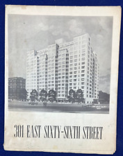 301 East 66th Street  1955 Sales Ad Brochure Floor Plans New York City Vintage picture