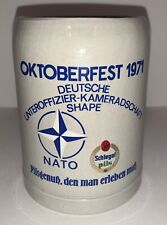 VINTAGE 1971 GERMAN BEER STEIN .5L-OKTOBERFEST-NATO picture