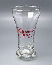 Vtg Griesedieck Bros Beer Glass / Tavern Advertising / Man Cave Barware Decor picture