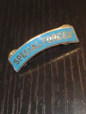 1970s 80s US Army Special Forces SF Teal Blue Badge L@@K  picture