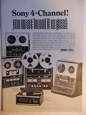 1972 SONY 4-Channel Reel to Reel Tape Recorders vintage art print ad picture