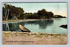 Portland ME-Maine, Waterfront At Underwood Springs, Antique, Vintage Postcard picture