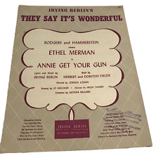 BR001 They Say It's Wonderful  By Irving Berlin c1946 Sheet Music picture