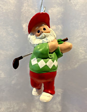 Vintage Hallmark Santa Claus Golfing On the Links 1989 Keepsake Ornament QX4192 picture