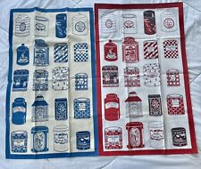 Vintage Made In France 68 Ribeauville MIE/Beauville Tea Jar Tea Towels 30”x19” picture