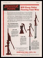 1934 Dempster Mill Mfg Co Beatrice Nebraska Pitcher Spout Pumps Vintage Print Ad picture