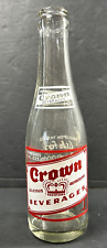 Crown beverages soda bottle 7 oz Crown Bottling Co erie pa Vintage (ONE BOTTLE) picture
