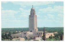 Vintage Lincoln Nebraska Postcard State Capitol Building Unused Chrome picture
