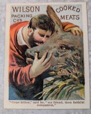 Wilson Packing Co Cooked Meats Come Hither My Friend Sad Man Hugs Cow Goodbye  picture