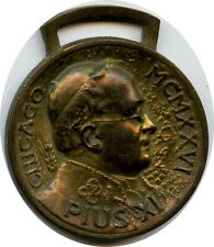 1926 Chicago Illinois International Eucharistic Congress Pope Pius XI Fob Medal picture