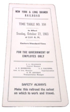 OCTOBER 1963 NY&LB NEW YORK & LONG BRANCH JOINT PRR CNJ EMPLOYEE TIMETABLE #358 picture