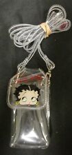 VINTAGE 2001 BETTY BOOP CLEAR PLASTIC CELL PHONE CARRIER PURSE STRAPS  picture