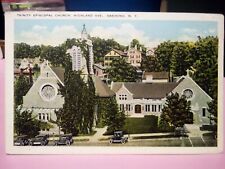 Ossining NY trinity episcopal church aerial view old cars 1920s picture