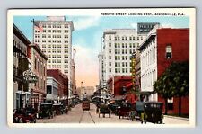 Jacksonville FL-Florida, Forsyth Street Looking West, Antique Vintage Postcard picture