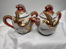 Vintage Kutani Dragon DragonWare Tea Set with Teapot, Covered Sugar  picture