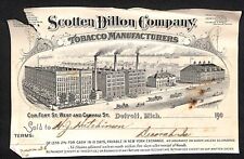 Scotten Dillon Co. Tobacco Detroit Hutchinson* 1902 Billhead Vignette Scarce picture
