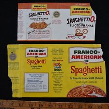 [ 1967 Franco-American SPAGHETTIOS Can Labels - Vintage 1960s Food Packaging ] picture