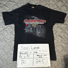 VINTAGE Harley Davidson Cafe Shirt Mens Large Black Single Stitch Motorcycle NYC picture