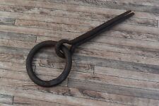 Vintage wrought Iron Handforged Horse Tie Hitching Post Ring Tool Stable Harness picture