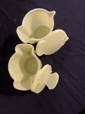Vintage Yellow Tuppeware Cream and Sugar Set picture