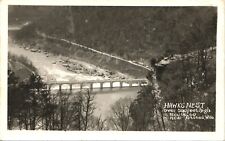 ANSTED, WV, HAWK'S NEST real photo postcard WEST VIRGINIA RPPC 1940s river dam picture