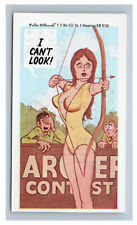 The Elk Chinook MT Vintage Business Card Advertising Naughty Risque Comic picture