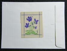 OUR DEEPEST SYMPATHY Small Graphic Purple Flowers 4x5